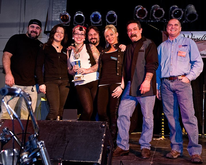 2011 Trike Winner - Larry Cahill - Trophy accepted by Dinah DeVille 2011 Trike Winner - Larry Cahill - Trophy accepted by Dinah DeVille