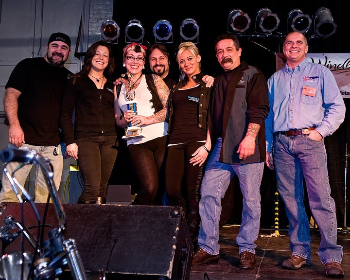 2011 Trike Winner - Larry Cahill - Trophy accepted by Dinah DeVille