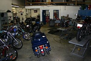 motorcycle service shop