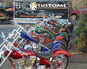 PT Customs - full line up of bikes